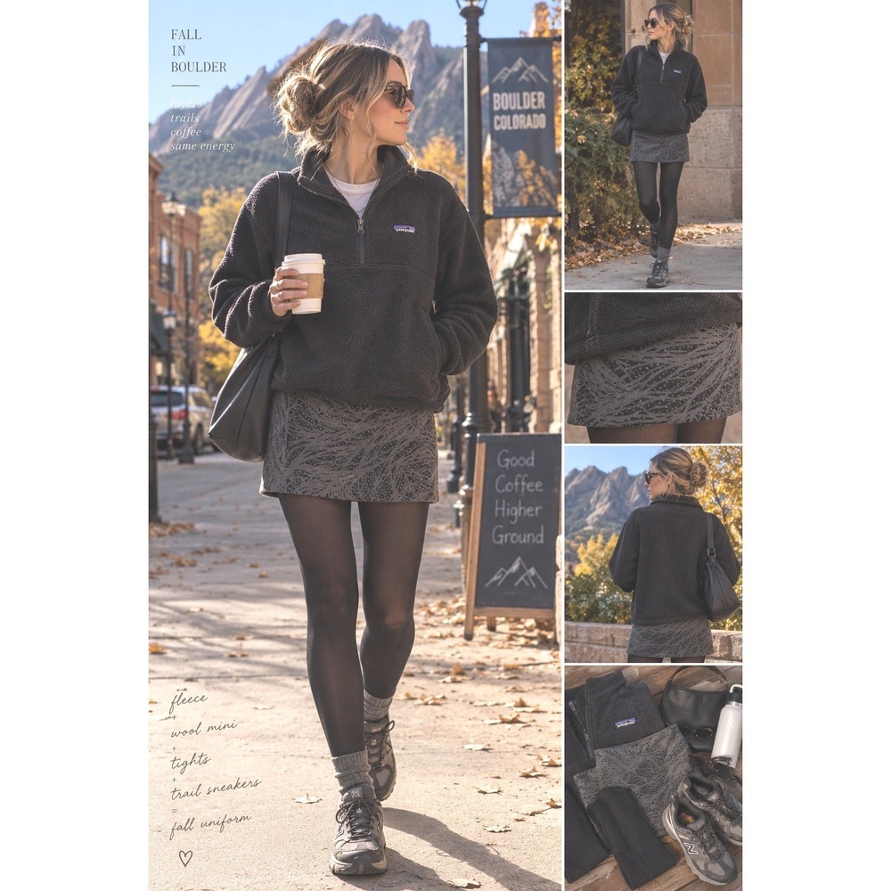 Icebreaker wool skirt LG 10-12 mini 100% wool sustainable quality materials EUC